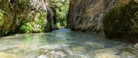 Trilha de caminhada pelo Rio Chillar. Nerja