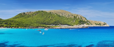 Vista de parte do Parque Natural de Mondragó, em Maiorca, Ilhas Baleares