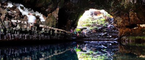 Interior view of Jameos del Agua, Haría, Lanzarote, Canary Islands