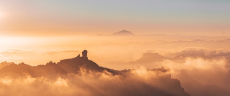 Vista do mirante do Pico de los Pozos de las Nieves em Grã Canária, Ilhas Canárias