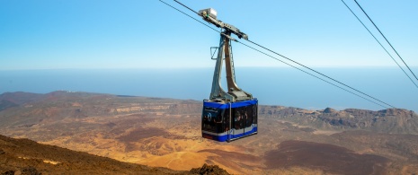 Teide cable car going up to the volcano. Tenerife