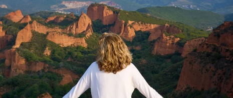 Tourist in Las Médulas, Leon