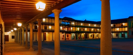 The Plaza Mayor square in Tembleque, Toledo