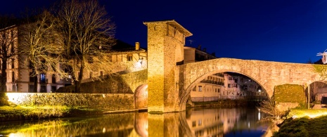 Bridge over the river Cadagua in Balmaseda in Vizcaya, Basque Country