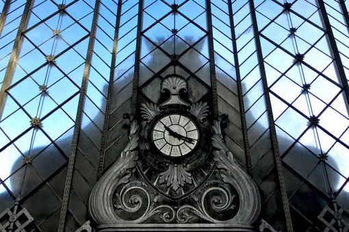 Detail of a clock at Atocha, Madrid