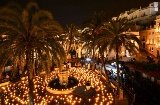 Notte di candele, piazza di Vejer de la Frontera