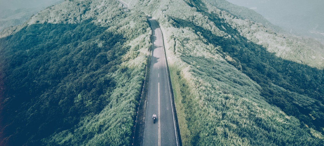 Motorbike on the motorway