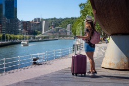 Tourist in Bilbao, the Basque Country